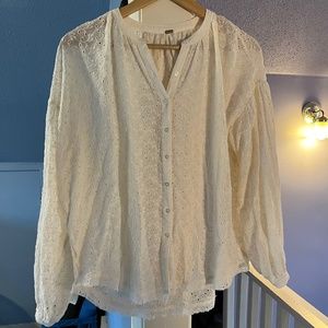 Free People Ivory Blouse